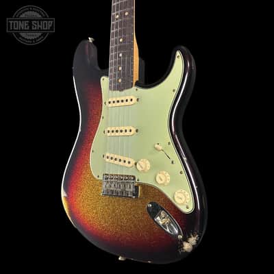 Fender Custom Shop 1963 Stratocaster Relic 3 Tone Sunburst Sparkle w/case TSLTD9OF10 image 2