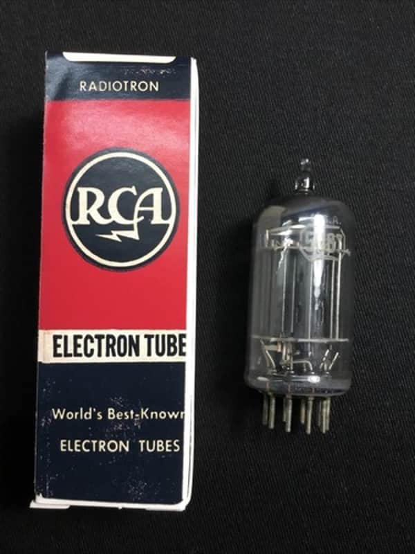 RCA 5687 Black Plates AUDIO Preamplifier VACUUM TUBE USA Tested 4.7203-D image 1