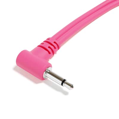 ExcelValley [Pink] 5-Pack - Right Angle Mono Splitter Y Patch Cables - TS 3.5mm 1/8" Eurorack Synth Synthesizer image 3