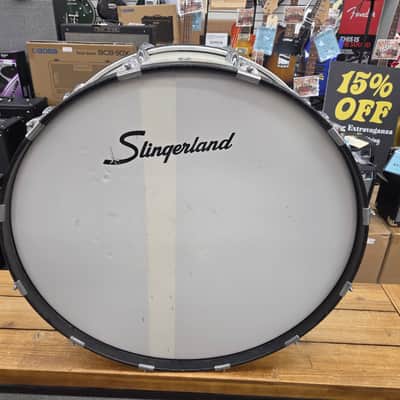 Slingerland Marching Bass Drum 28x10 - White Marine Pearl image 2
