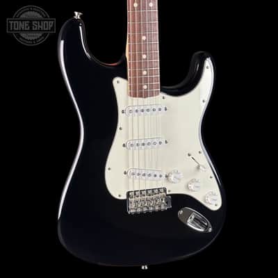 Used 2010 Fender Custom Shop 1960 Stratocaster NOS Black Matching Headstock w/case TSU24732 image 4