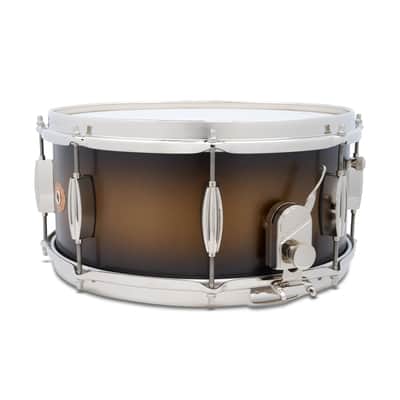 Slingerland Radio King Artist Snare Drum 14x6.5 Black & Gold Lacquer image 2