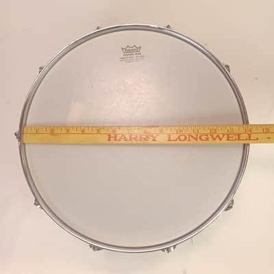 Premier 5.5x14" #37 Hi-Fi Brushed Chrome-Aluminum Metal Shell Snare Drum Vintage image 10