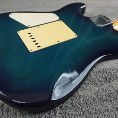 Fernandes “The Function” ST-45C MIJ Electric Guitar Blue Burst Flame Top w/ Fernandes Hard Case image 15