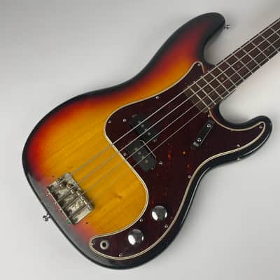 Univox Precisely Bass 1970s - 1979 Fender Pickups - Japan Made .Sunburst, Upgrade 70's USA Fender "P" bass pickups W Original Hardshell case image 2