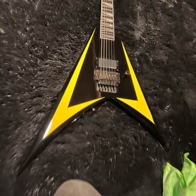 ESP LTD Alexi-600 Alexi Laiho Signature 2006 - 2008 - Black with Yellow Pinstripe image 6