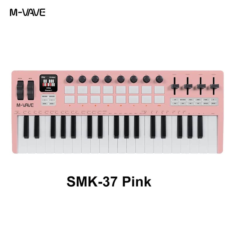 M-vave SMK-37 PRO 37 key Keyboard MIDI Controller with 16 RGB Pads