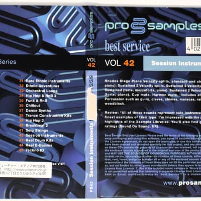 Best Service Pro Samples Vol.42 Session Instruments Sample Library/Sound Library/Sampling Double CD AKAI/AUDIO/ACID/AIFF/WAV/EXS24/HALION image 5