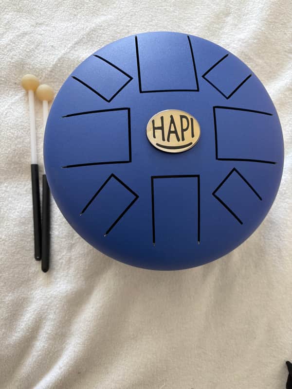 Hapi Drum 2000s - Blue painted metal image 1