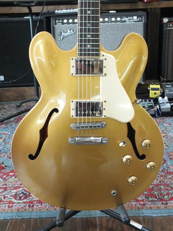 2013 Gibson ES-335 Memphis Gold Top w Dot Inlays image 1