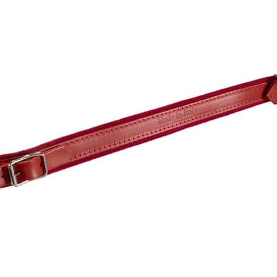 Hohner 44 In. x 4 In. Leather & Velvet Accordion Straps X-Large w/ Back Strap (ACC16-RED/RED) image 2