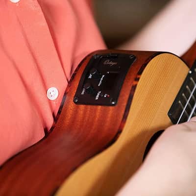 Ortega Guitars, 4-String Bonfire Series Concert Acoustic-Electric Ukulele, Right-Handed, (RU5CE) image 9