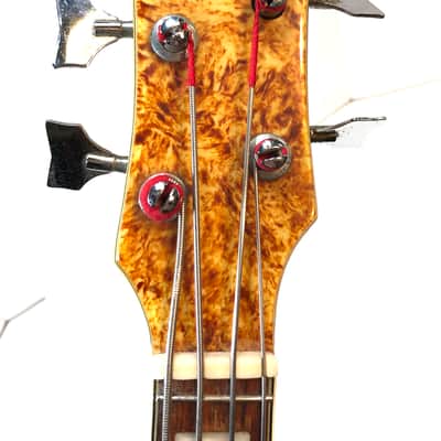 Royal Artist funky old vintage hollowbody bass guitar moserite influenced japanese bizarre Bruno 1960s Sunburst image 5