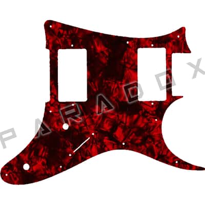 Custom Pickguard For 1994 - 1998  Made in Indonesia By Ibanez RX20 H-H - Dark Red Pearl/Black/White/Black .090"