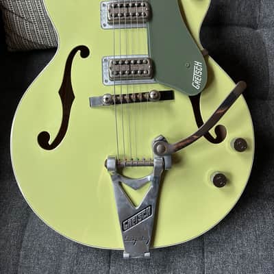 Gretsch G6118T Anniversary with Bigsby 2003 - 2016 Smoke Green 2-Tone image 2
