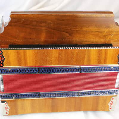 8313 - Alpine Matt Rote 3 Row Steirische Diatonic Button Accordion BbEbAb MMM 34 11 image 5