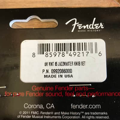 Real Life Relics Fender® Aged Off White 65 Jazzmaster® Knobs (Set of 2) (Fender® 0992086000   [DK1] image 5