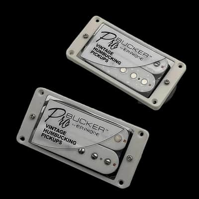 Epiphone White Humbuckers ProBucker Pickups with Wiring Harness Set For Les Paul image 4