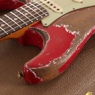 Fender Custom Shop 1962 Roasted Stratocaster Ultimate Relic Torino Red Masterbuilt Greg Fessler image 7