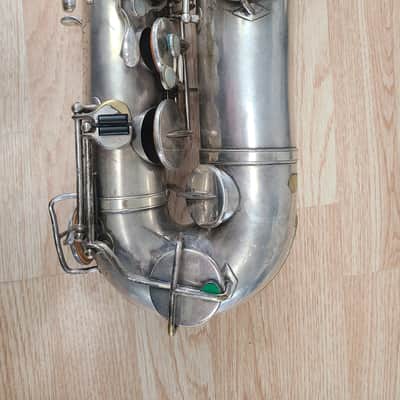 Buesher True Tone Low Pitch Tenor Vintage 1920's - Silver image 3