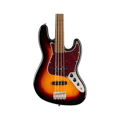 Squier Classic Vibe '60s Jazz Bass Fretless, Laurel Fingerboard, 3-Color Sunburst image 9