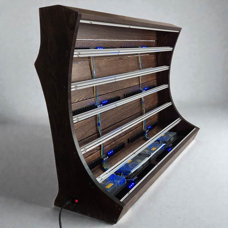 18U / 196hp Eurorack case MARIZILLA • Dark oak • Rails + M3 nuts • Powered image 1