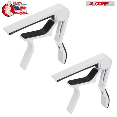 5 Core Capo Acoustic Electric Guitar 6 String Kapo Pair Quick And Easy Adjustment Classic Clip For Banjo Mandolin Or Ukulele Capotraste Para Guitarra image 5