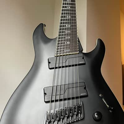 Schecter C-8 SLS Elite Evil Twin Multiscale 2021 - Present - Satin Black image 5