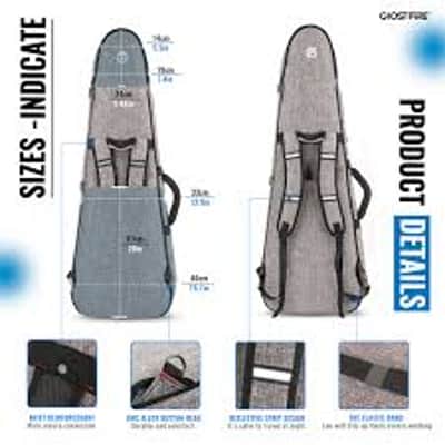 Impossible@guitar™ בְּצַלְאֵל Bezalel JCustom Steinberger Rtrem + GhostFire Bullet 3.0 padded Super Thick GigBag - Safe Shipping image 19