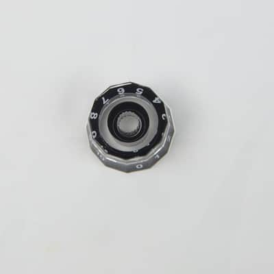 Set of 4 Lampshade Style Electric Guitar Knobs, Clear w/black image 2
