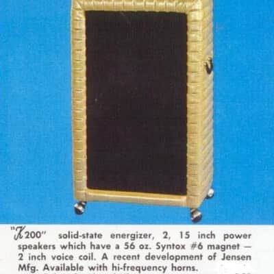 Kustom K200 J595 1966 Charcoal (Sparkle) /w/ Original 2x15" Jensen Cabinet NICE! image 9