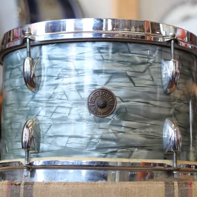 1950's Gretsch Progressive Jazz in Midnight Blue Pearl 14x20 14x14 8x12 image 11