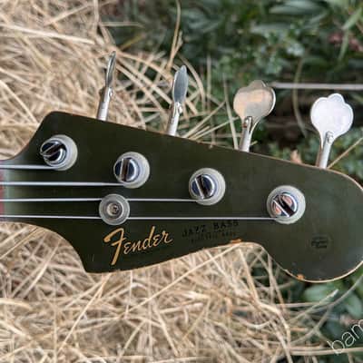1965 Fender Jazz Bass - Charcoal Frost Metallic - Matching Headstock - OHSC image 2