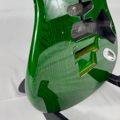 ESP Vintage Plus Strat Style Electric Guitar Body MIJ Japan 1990’s - Trans Green image 4