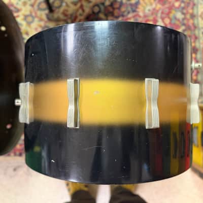1960 Ludwig Club Date 14x22 Black & Gold Duco Bass Drum Shell image 4