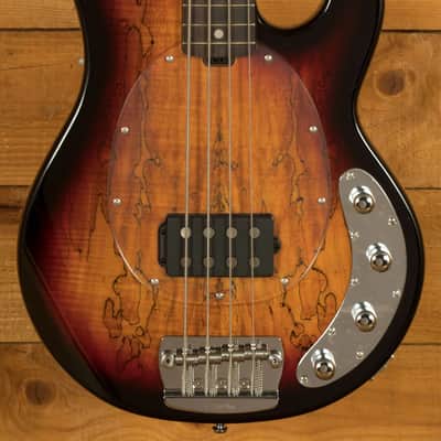 Sterling RAY34SM StingRay Bass - Spalted 3-Tone Sunburst image 9