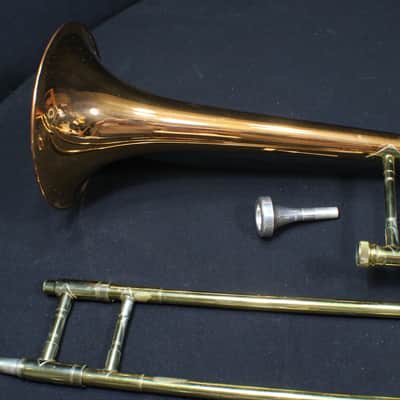 A Conn Shooting Stars Director Model 18 H Tri Color Trombone in Original Case # 8 TR image 5