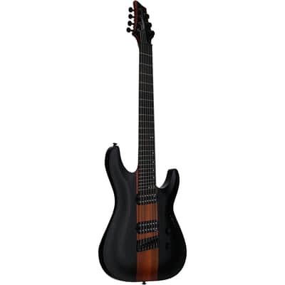 Schecter Rob Scallon C-7 Multi-Scale Electric Guitar, 7-String, Satin Dark Roast image 4