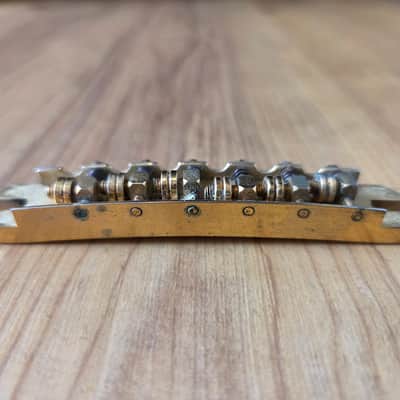 Vintage 1970's Guild Gold Muller Roller Electric Guitar Bridge! Rare, Original Part! image 3