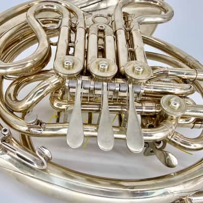 Conn 8D - F/Bb Double French Horn (Elkhart Era Circa 1966) - Nickel Silver - Fixed Bell - Unlacquered Finish - Serial #: H78969 (Pre-Owned) image 5
