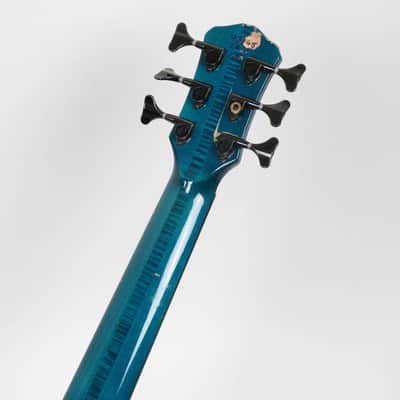 1994 Pedulla  MVP 6 Left Handed- Blue Green Burst - Rare Lefty 6 String Bass - Players Condition -Flamed Maple image 13