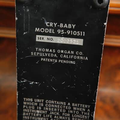 Vox V846 Thomas Organ Wah Pedal Vintage 1977 Pre-Owned image 7