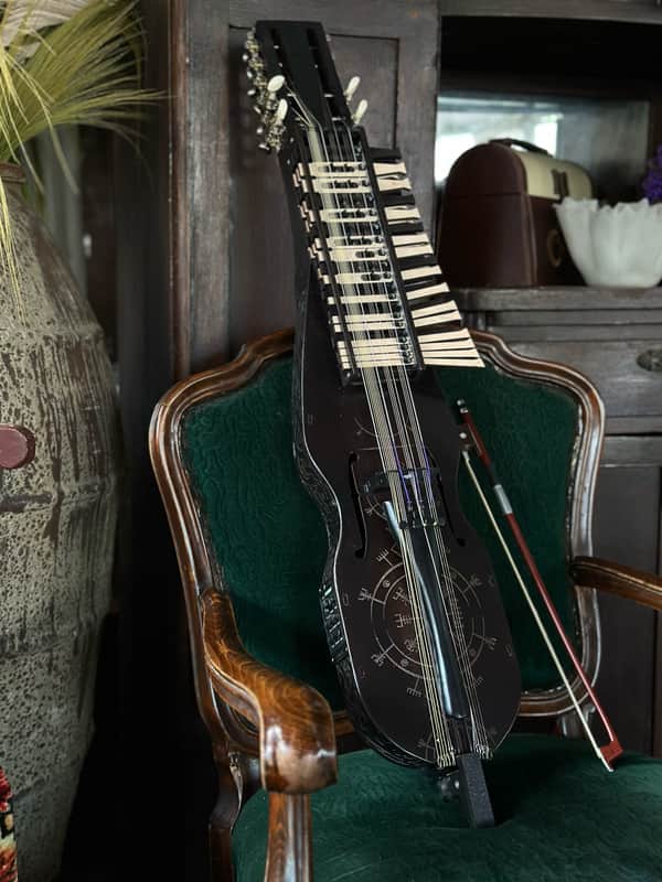 Electric Acoustic Nyckelharpa Sweden Violin with Bow, Key Harp Viola - 16 string image 1