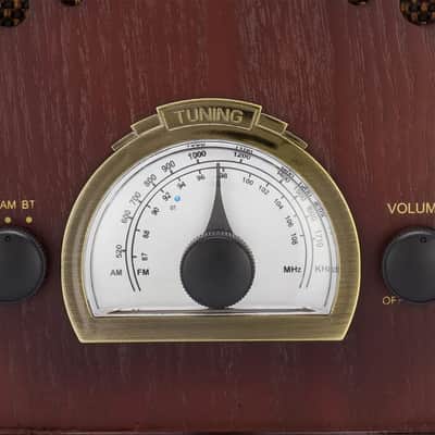 Retro AM/FM Radio with Bluetooth – Handmade Wooden Classic Vintage Style Speaker image 3
