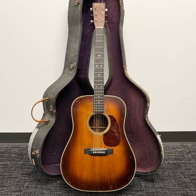 1949 Martin D-28 Shade Top Brazilian Rosewood Sunburst Vintage Harptone Case Holy Grail! image 1