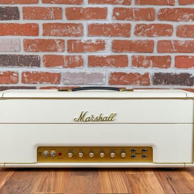 Marshall 1959SLP 35th Anniversary MK II Reissue 2-Channel 100-Watt Guitar Amp Head 1997 White w/ Matching 1960AX 4x12 Cabinet image 3