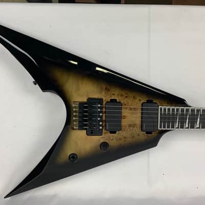 ESP E-II Arrow Nebula Black Burst Burled Maple Burl BLK Fishman Floyd Rose Stainless Steel frets With ESP Case! B-Stock image 13