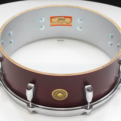 Gretsch USA Custom 5" x 14" 8-Lug Snare Drum w/ VIDEO! Satin Rosewood Double 45 Edges image 8