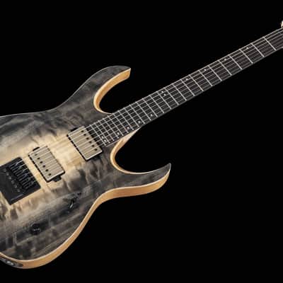 Mayones Duvell 6 4Ever Curly Poplar - Natural Fade Black Burst image 2