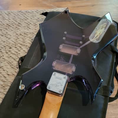 BC Rich Warlock Acrylic Electric Guitar Transparent Purple With BC Rich Gig Bag Excellent Player! image 17